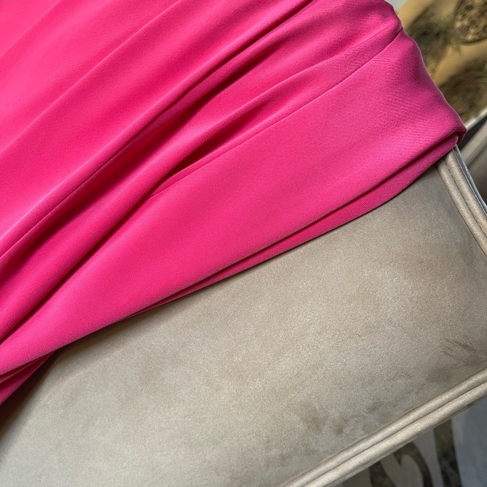 ABS Allen Schwartz Pink Strapless Front-Slit Gown 2 - Picture 9 of 10